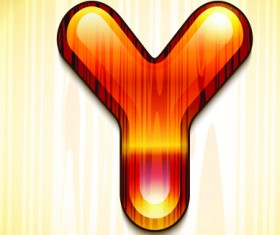 wood styled of Alphabet vector graphic 25