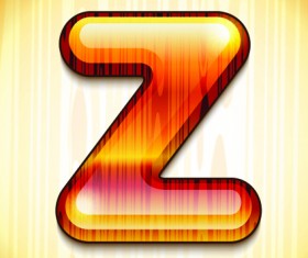 wood styled of Alphabet vector graphic 26