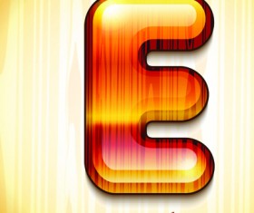 wood styled of Alphabet vector graphic 04