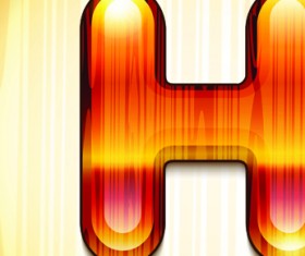 wood styled of Alphabet vector graphic 06