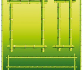 Set of Different of Bamboo Frame design vector 01