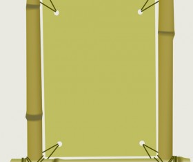 Set of Different of Bamboo Frame design vector 04