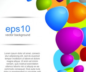 Bright colored pebble vector background 01