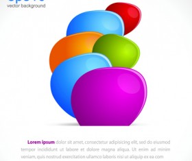 Bright colored pebble vector background 02