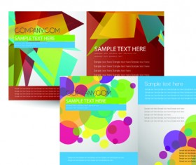 Cover brochure and Business card vector set 03