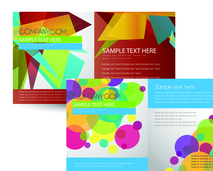 Cover brochure and Business card vector set 03