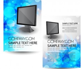 Cover brochure and Business card vector set 04