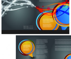 Cover brochure and Business card vector set 05