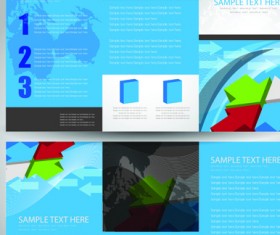 Business cards and brochure covers design vector 01