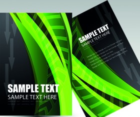 Business cards and brochure covers design vector 02