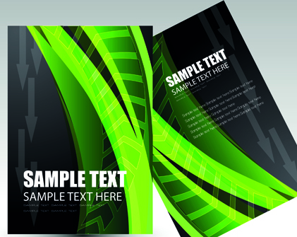 Business cards and brochure covers design vector 02