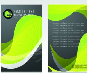 Business cards and brochure covers design vector 03