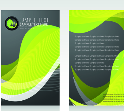 Business cards and brochure covers design vector 03