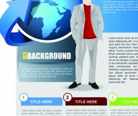 Set of Business flyer cover template vector 02