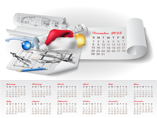 Set of Creative Calendar 2013 design vector 04