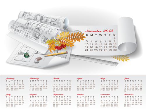 Set of Creative Calendar 2013 design vector 10
