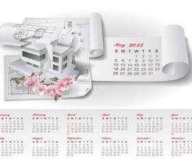 Set of Creative Calendar 2013 design vector 11