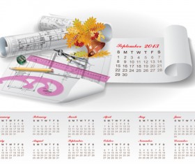 Set of Creative Calendar 2013 design vector 13