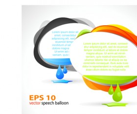 Color elements Speech Bubbles vector set
