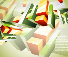 Elements of Colorful abstract objects vector background set 01