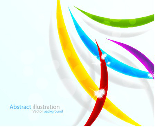 Elements of Colorful abstract objects vector background set 02