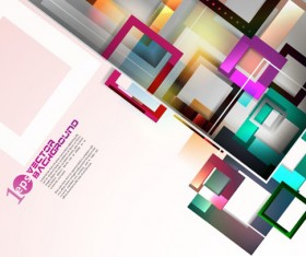 Elements of Colorful abstract objects vector background set 04