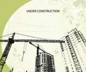 Set of Abstract Construction background vector 01