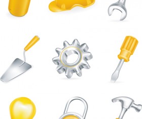 Various Builders Icons mix vector set 02