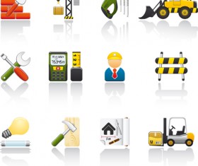 Various Builders Icons mix vector set 03