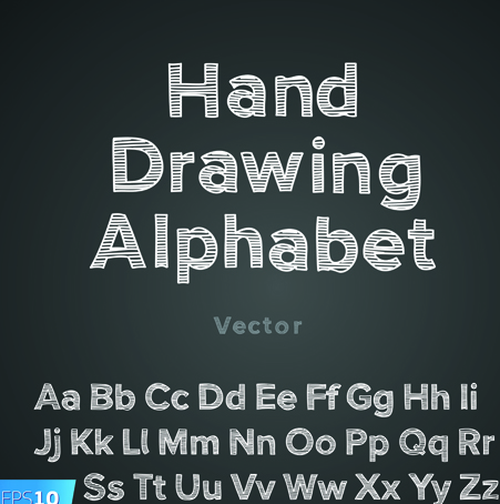 Funny Alphabet with creative font design vector 02
