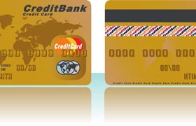 Credit Card vector template set 01