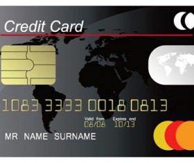 Credit Card vector template set 02