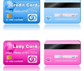 Credit Card vector template set 04