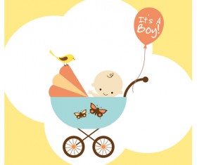 Cute baby theme background design vector set 01