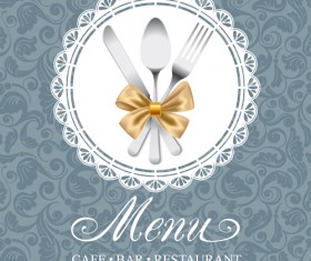 Elegant menu cover vector graphics 04