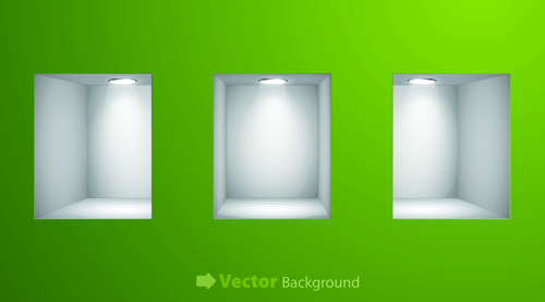 Set of Empty frame on the wall vector 02