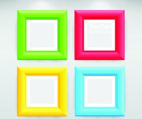 Set of Empty frame on the wall vector 03