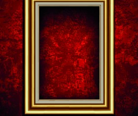 Set of Empty frame on the wall vector 04