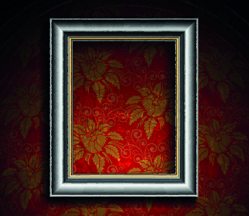 Set of Empty frame on the wall vector 06