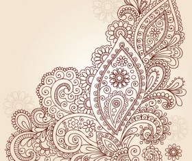 Vector graphic Flower ornaments Pattern 02