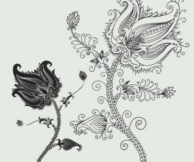 Vector graphic Flower ornaments Pattern 05