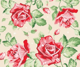 Vivid Flower pattern design vector graphic 02