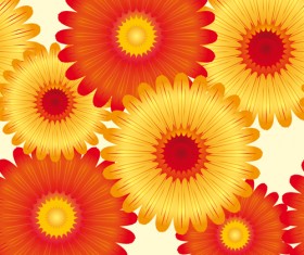 Different cartoon flower mix design vector 04