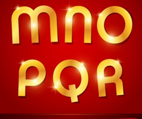 Set of Different Alphabet elements design vector 06