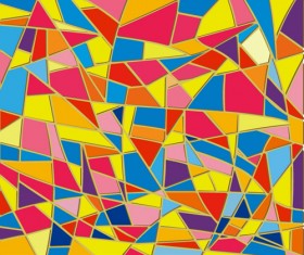 Colorful Glass mosaic vector background set 03