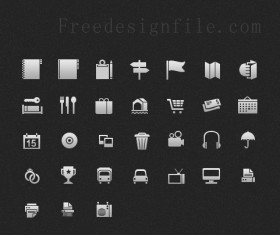 Gray Mini web icon PSD