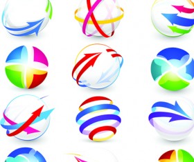 Sport elements logo and icon vector 01