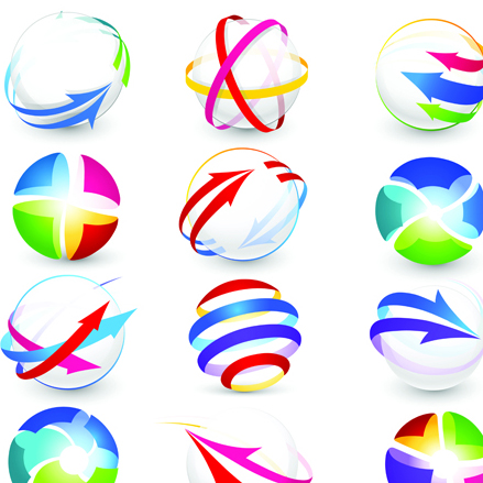 Sport elements logo and icon vector 01