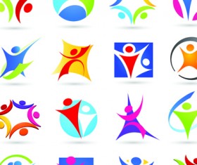 Sport elements logo and icon vector 04