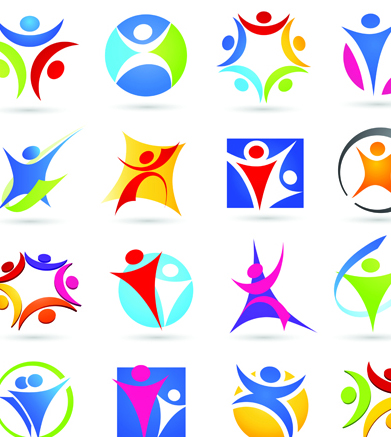 Sport elements logo and icon vector 04